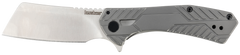 Kershaw Static 2.90" Folding Cleaver Plain 8Cr13MoV SS Knife - Gray PVD Stainless Steel