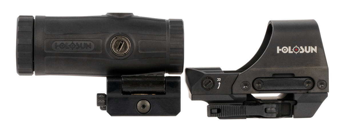 Holosun HS510CHM3X HS510C & HM3X Combo Kit 1x/3x 2 MOA Red Dot/65 MOA Circle Black Anodized