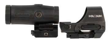 Holosun HS510CHM3X HS510C & HM3X Combo Kit 1x/3x 2 MOA Red Dot/65 MOA Circle Black Anodized