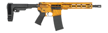 Shark Coast Tactical Topography 5.56 NATO 10.5" 30+1 Semi-Auto AR Pistol - Orange Cerakote