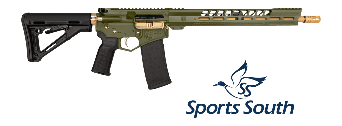 Diamondback DB15 5.56x45mm NATO 16" 30+1 Semi-Auto Rifle - Green/Gold
