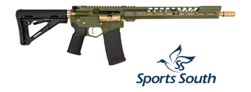 Diamondback DB15 5.56x45mm NATO 16" 30+1 Semi-Auto Rifle - Green/Gold