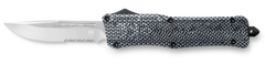 CobraTec Knives CTK-1 Large 3.75" OTF Drop Point Part Serrated D2 Steel Carbon Fiber Aluminum Handle