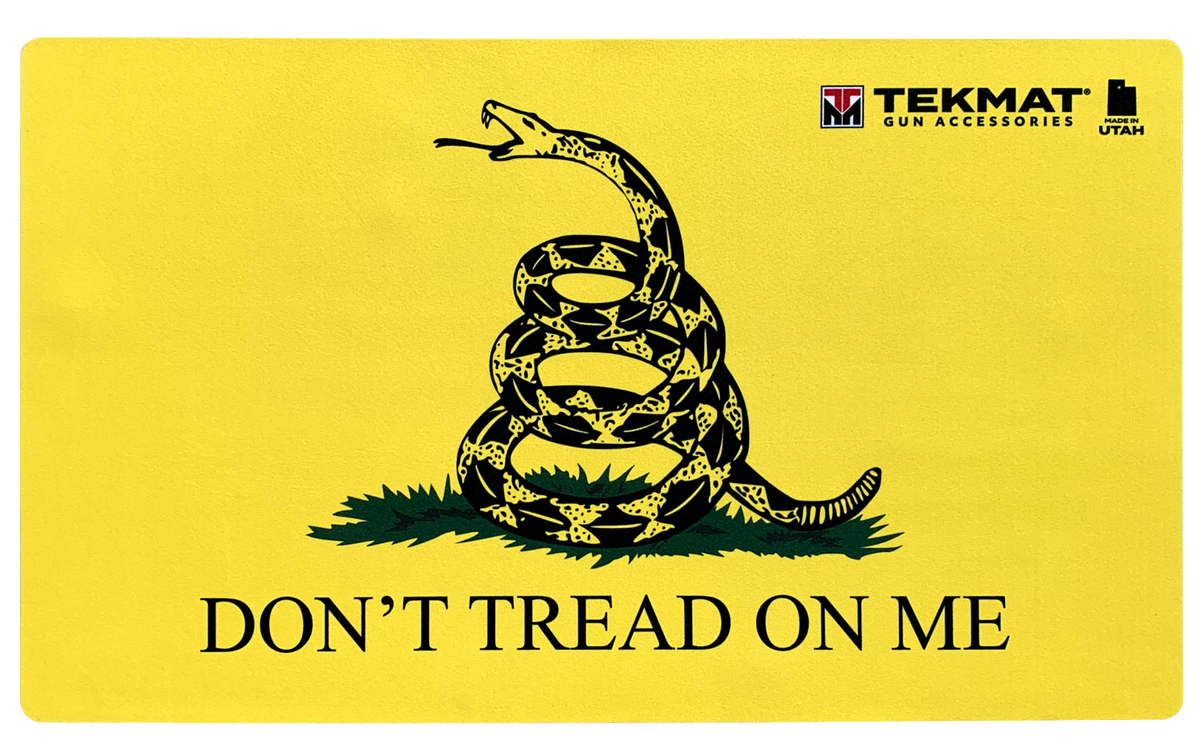 TekMat Don't Tread on Me Door Mat Black/Yellow Rubber 25" x 42"