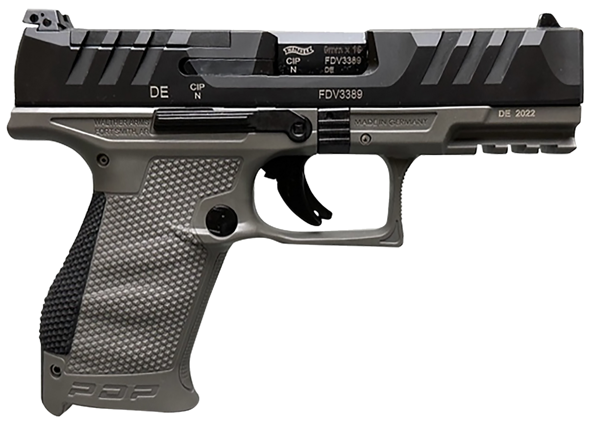 Walther Arms PDP Compact Frame 9mm Luger 4" 15+1 Striker Fire Pistol - Gray/Black