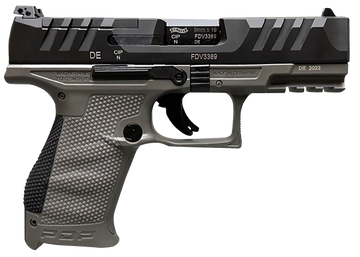 Walther Arms PDP Compact Frame 9mm Luger 4" 15+1 Striker Fire Pistol - Gray/Black