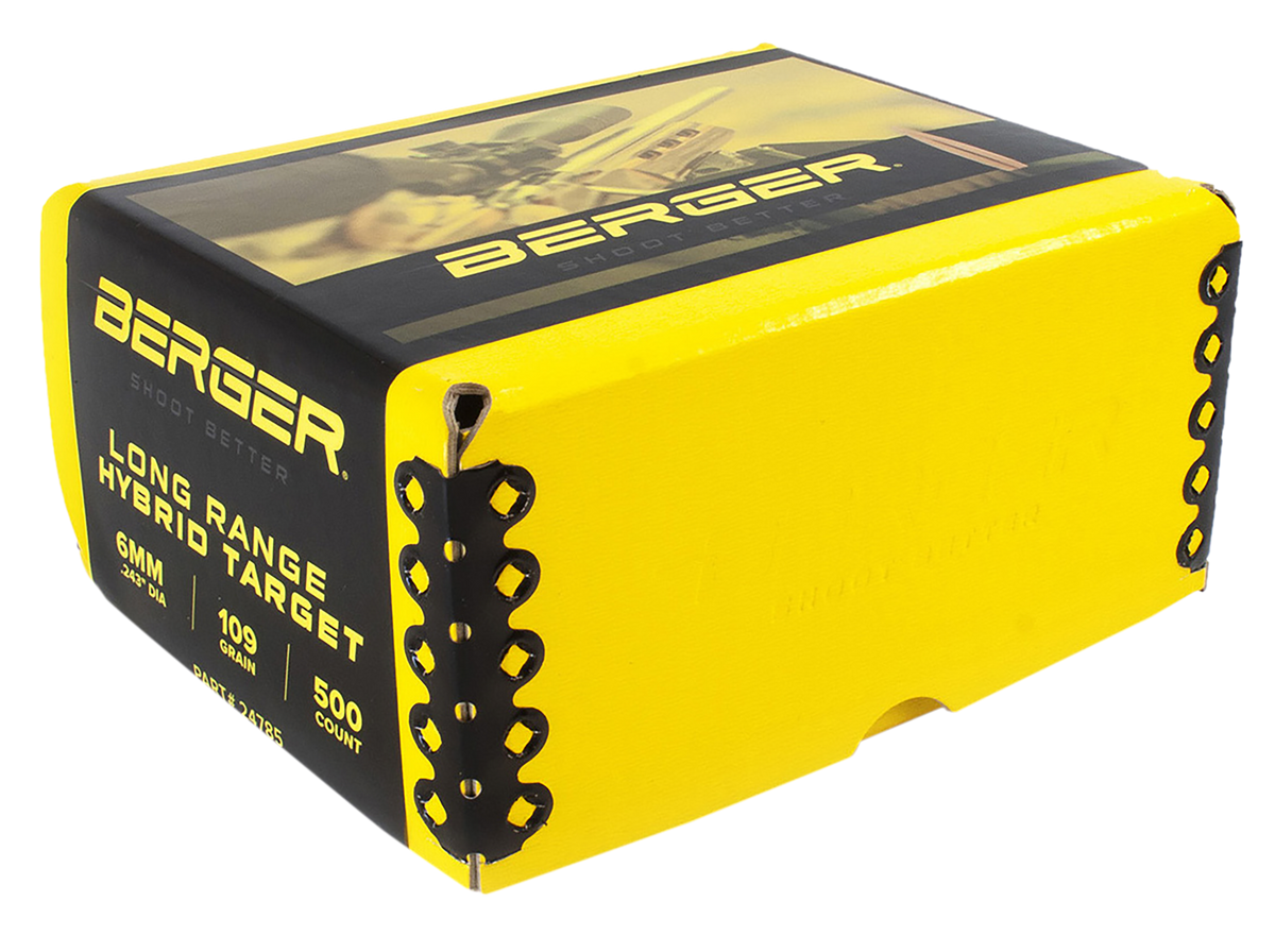 Berger Bullets 6mm .243 109gr Long Range Hybrid Target - 500/Box