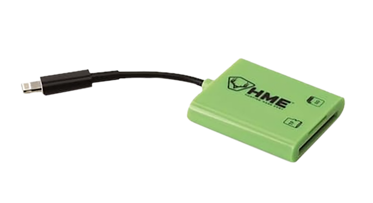 HME HMESDCRIOS iOS Memory Card Reader for iPhone/iPad Up To 256GB Black/Green