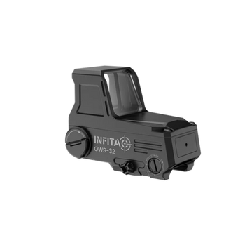Infitac OWS-32 1x 33mm Red/Green Multi-Reticle Optical Waveguide Sight - Matte Black