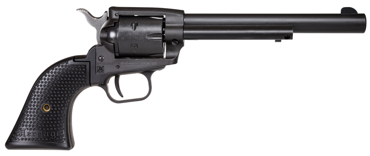 Heritage Mfg Rough Rider 22 LR 6.50" 6-Shot SAO Revolver - Steel Frame - Black Satin