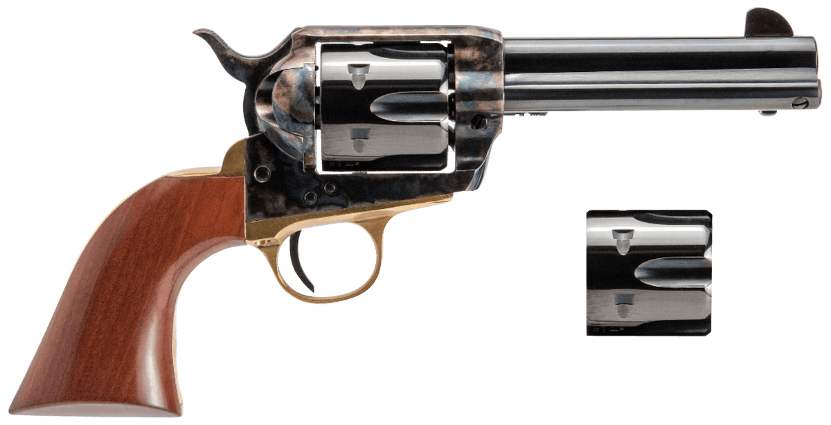 Cimarron Pistolero Dual Cylinder 9mm Luger/357 Mag 4.75" 6-Shot SAO Revolver