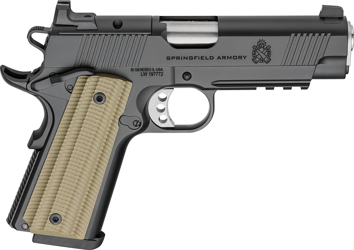 Springfield Armory 1911 Operator AOS 45 ACP 4.25" 8+1 Semi-Auto Pistol - Black Cerakote