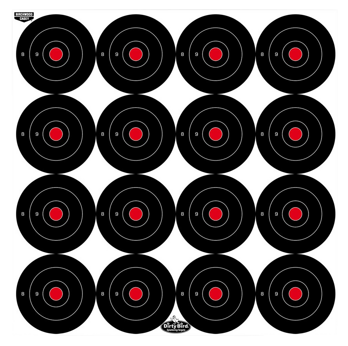 Birchwood Casey Dirty Bird 3" Bullseye Tagboard Hanging Target Black/White 12 Pack