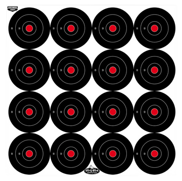 Birchwood Casey Dirty Bird 3" Bullseye Tagboard Hanging Target Black/White 12 Pack