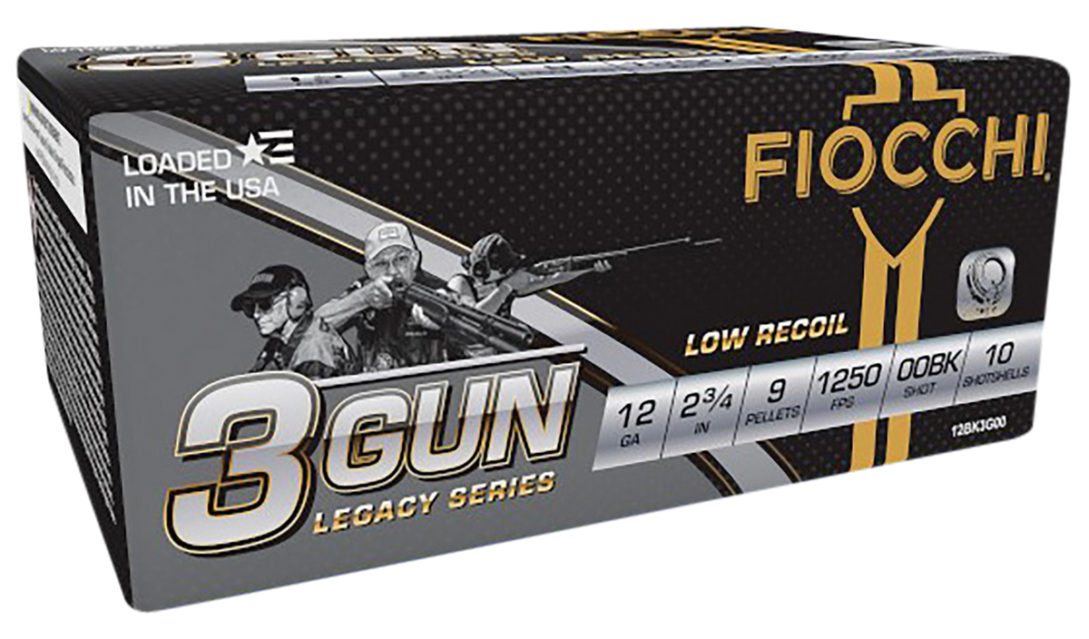 Fiocchi 3-Gun Match Legacy Series 12 Gauge 2.75" 9 Pellets 00 Buck 10 Rd - Box or Case