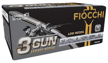 Fiocchi 3-Gun Match Legacy Series 12 Gauge 2.75" 9 Pellets 00 Buck 10 Rd - Box or Case
