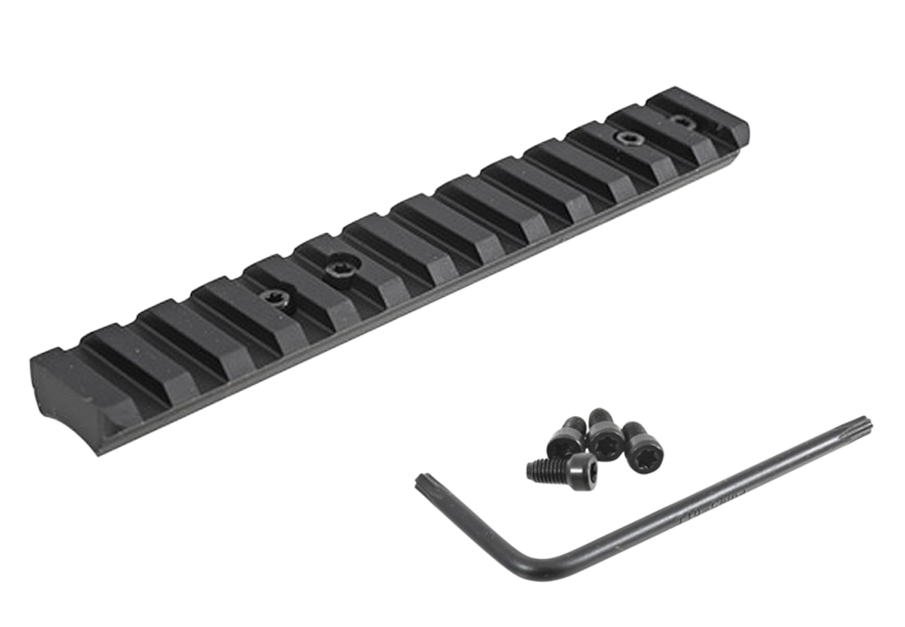 Ruger 90674 Picatinny Scope Rail Black Hardcoat Anodized Aluminum Fits Ruger American Rimfire 22 LR 0 MOA