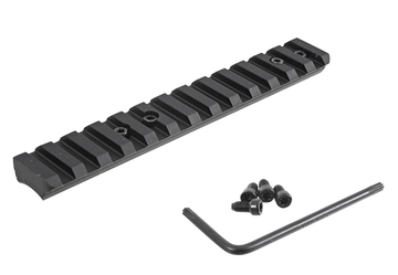 Ruger 90674 Picatinny Scope Rail Black Hardcoat Anodized Aluminum Fits Ruger American Rimfire 22 LR 0 MOA