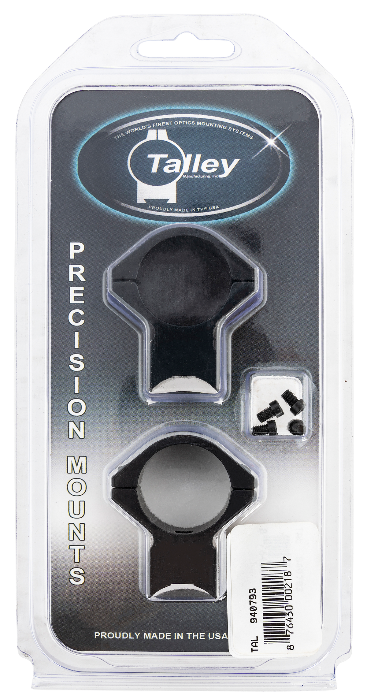 Talley 940793 Scope Mount/Ring Combo 1" Tube Savage 93R/B.Mag/Mark II Medium Rings - Black Anodized