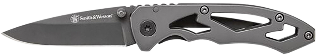 Smith & Wesson Knives CK400CP Skeletonized 2.20" Folding Drop Point Plain Stainless Steel