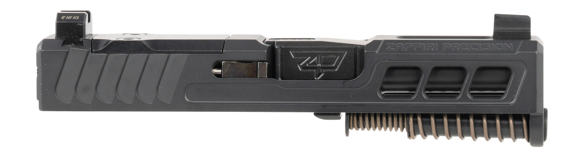 Zaffiri Precision ZPS.3 Slide Fits Glock 43X 9mm Black Cerakote RMR Optic Cut Top Ported - Co-Witness Sights