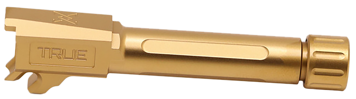 True Precision Sig P365 9mm Luger 3.10" Threaded Drop-In Barrel - Gold TiN Stainless