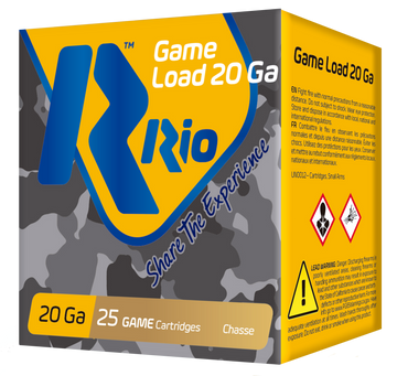 Rio Ammunition Game Load 20 Gauge 2.75" 1 oz #8 Shot - Box or Case