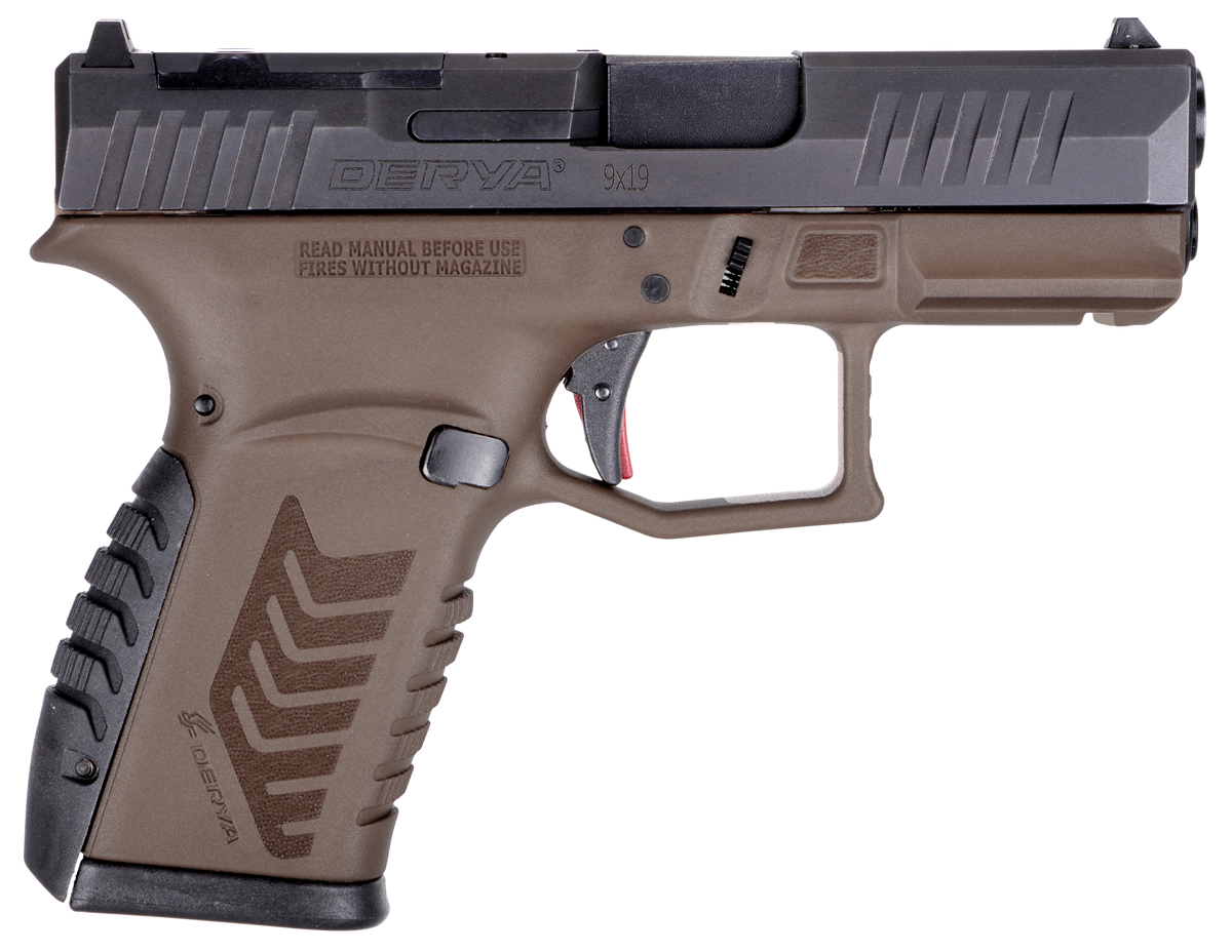 Derya Firearms DY9Z 9mm Luger 3.5" 15+1 Striker-Fired Semi-Auto Pistol - Midnight Bronze/Black
