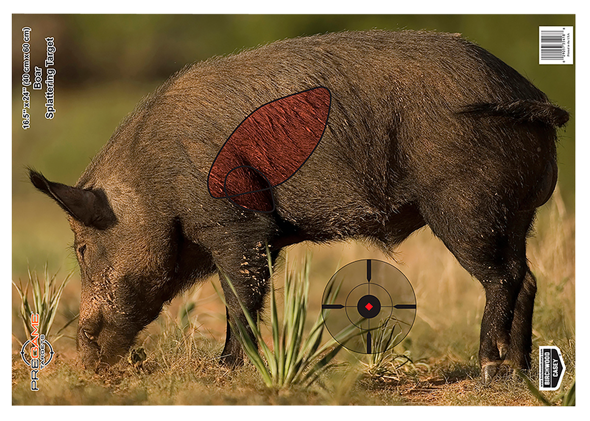 Birchwood Casey 35408 Pregame Boar Paper Target 16.5" x 24" 3 Per Pack Hanging