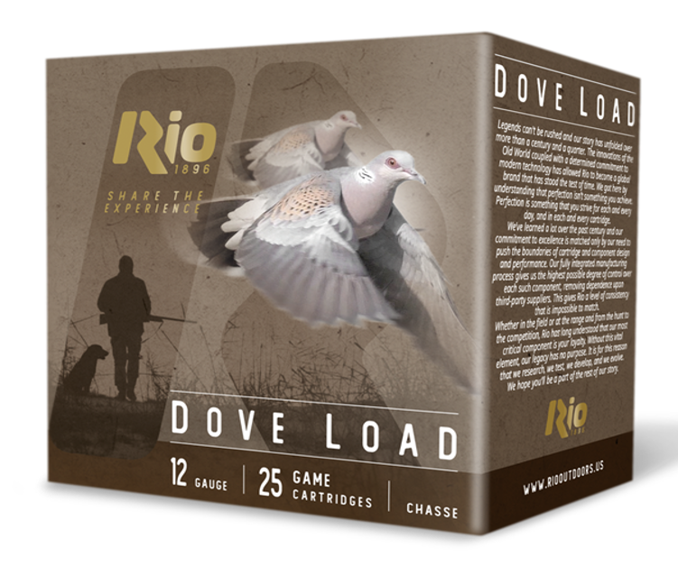 Rio Ammunition Dove Load 12 Gauge 2.75" 1 oz #7.5 Lead Shot - Box or Case