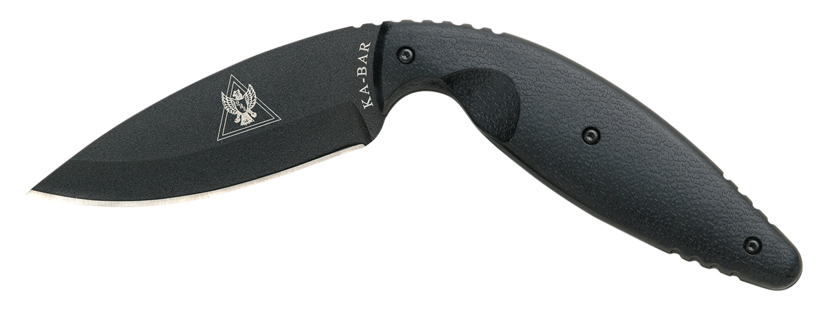 Ka-Bar 1482 TDI Law Enforcement 3.69" Fixed Drop Point Plain AUS-8A SS Blade Black Zytel Handle