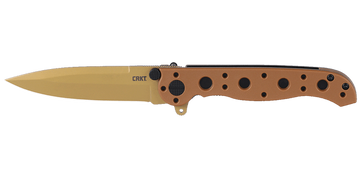 Columbia River M16-01DZ 3.12" Folding Spear Point Plain D2 Steel Desert Tan TiNi GRN Handle