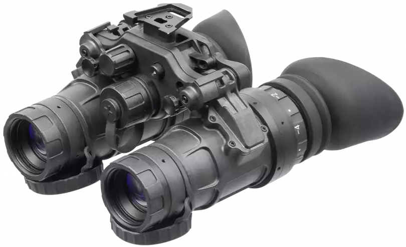 AGM Global Vision UNVG NW1 Gen 2+ Level 1 White Phosphor Night Vision Goggles - Black