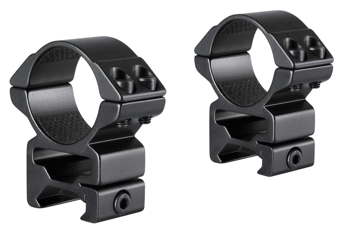 Hawke Sport Optics Match Mount 30mm High 2-Piece Weaver Rings - Matte Black Aluminum