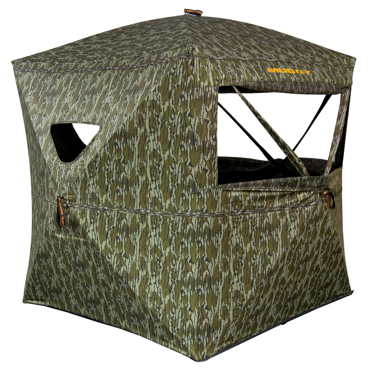 Muddy Infinity Evo 58x58 3-Person Ground Blind - Mossy Oak Bottomland