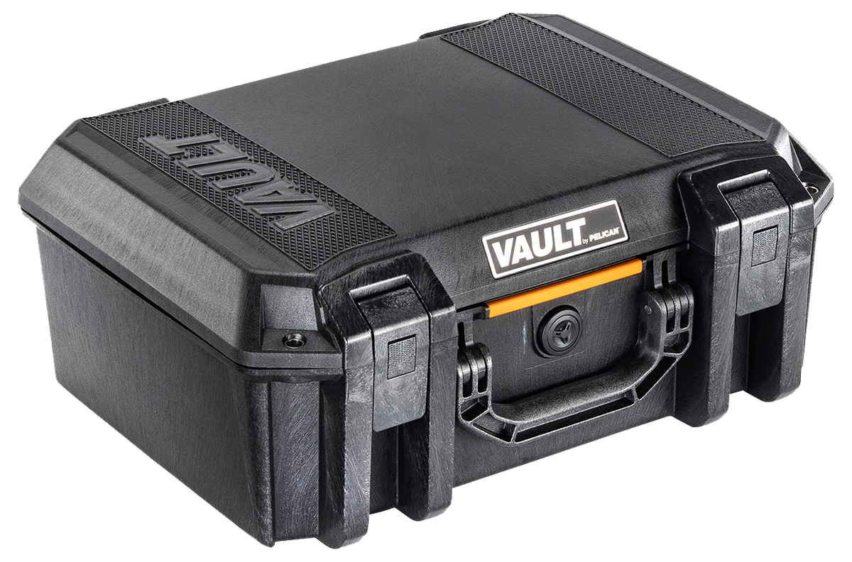 Pelican VCV300 Vault Large Handgun Case 16x11x6.5 Black Polymer - Holds 2 Handguns