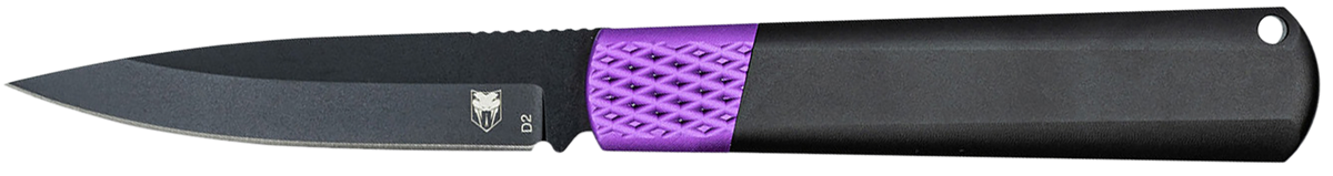 CobraTec Knives Gideon 3" Hidden Release Automatic D2 Steel Black Stonewashed Plain Edge Black/Purple Aluminum Handle