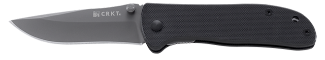 Columbia River 6450K Drifter 2.88" Drop Point Plain 8Cr14MoV SS Gray TiCN Black G10 Folding Knife