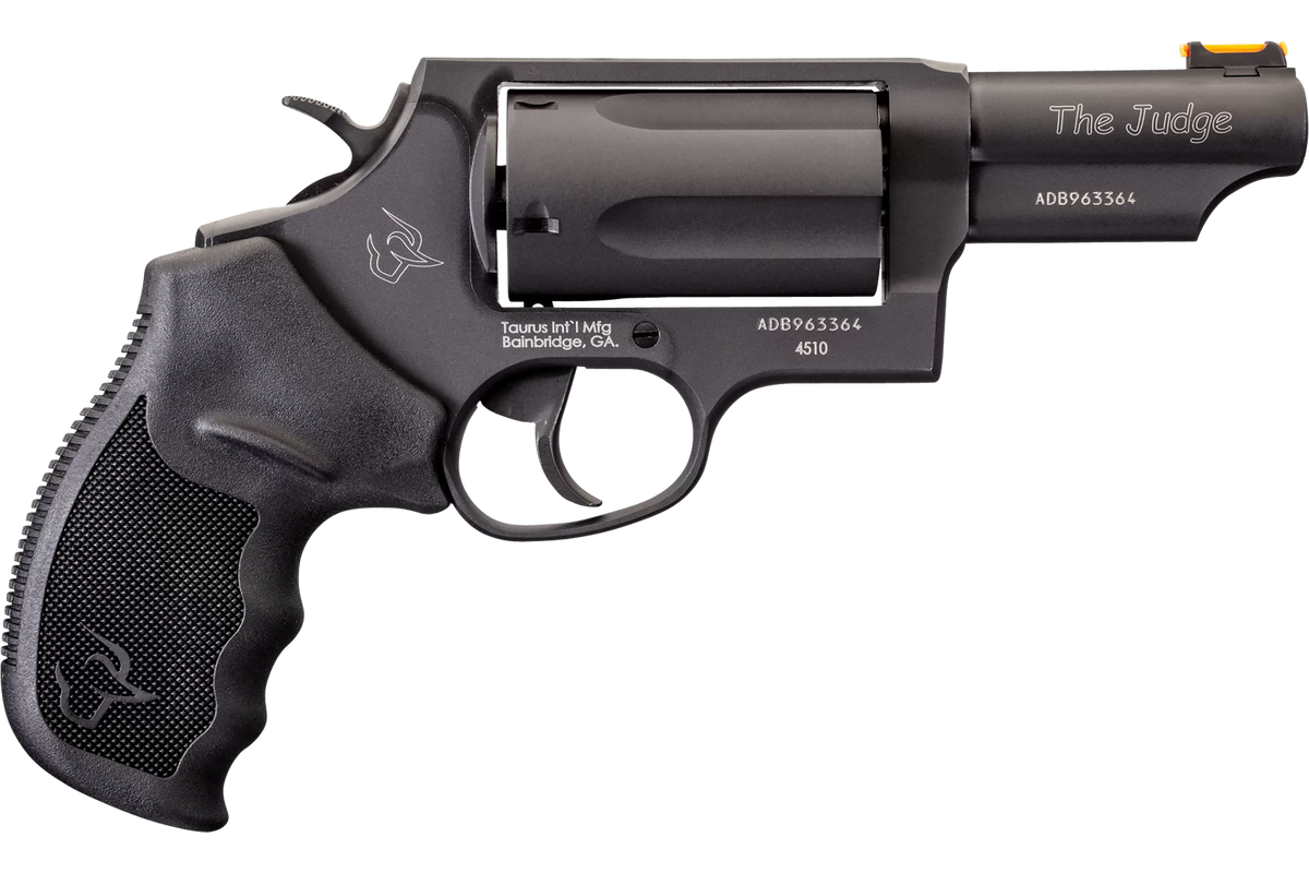 Taurus Judge 45 Colt (LC)/410 Bore 3" 5-Shot DA/SA Compact Revolver - Matte Black Oxide