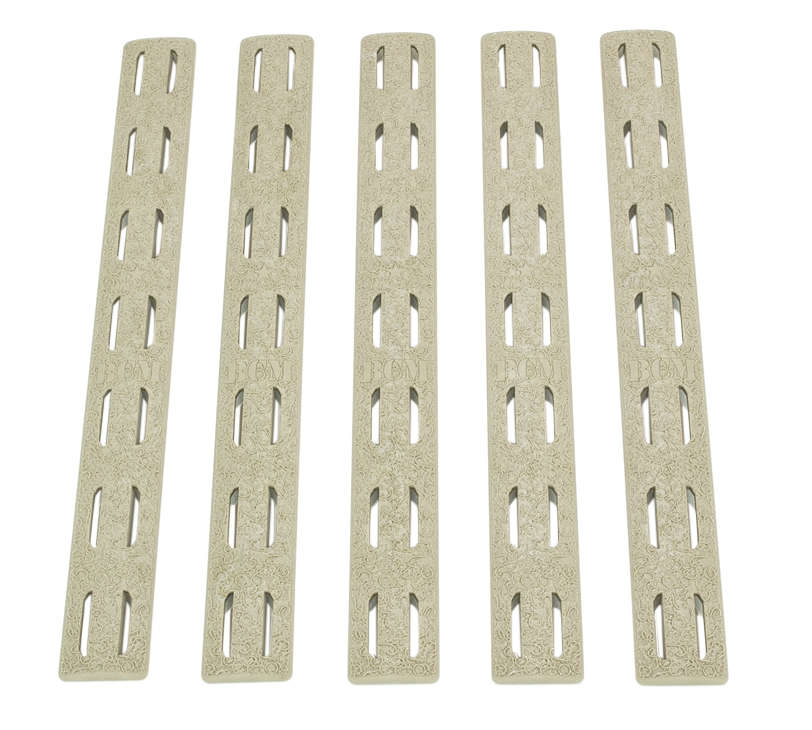 BCM KMR-RP-FDE-5 KeyMod Rail Panel Kit AR-15 Flat Dark Earth Polymer 5-Pack