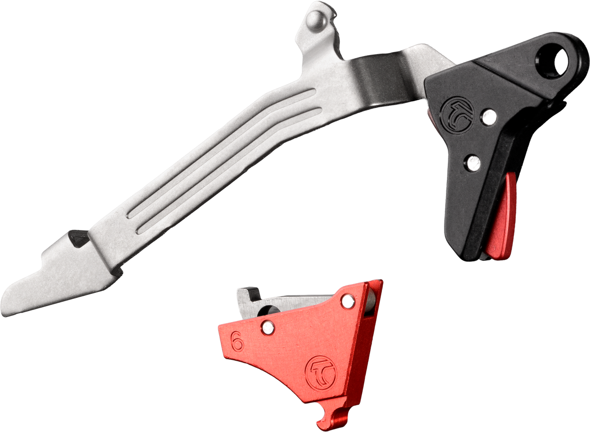 Timney Triggers Alpha Competition Glock Gen 6 9mm/.40 S&W 3 lb Drop-In Trigger - Black/Red