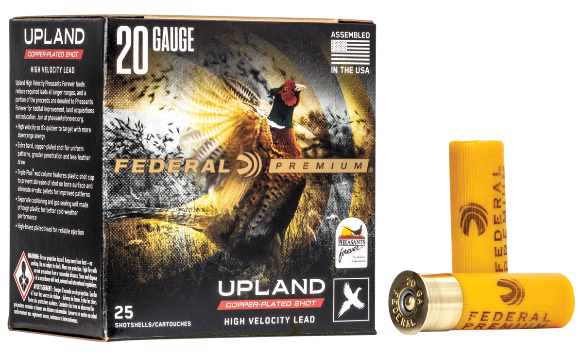 Federal Premium Wing-Shok Pheasant Forever High Velocity 20 Gauge 2.75" 1 oz #4 Shot 25 Rd - Box or Case