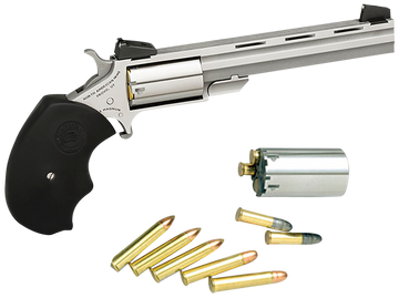 North American Arms Mini-Master 22 LR / 22 WMR 4" 5-Rd SAO Revolver - CA Compliant