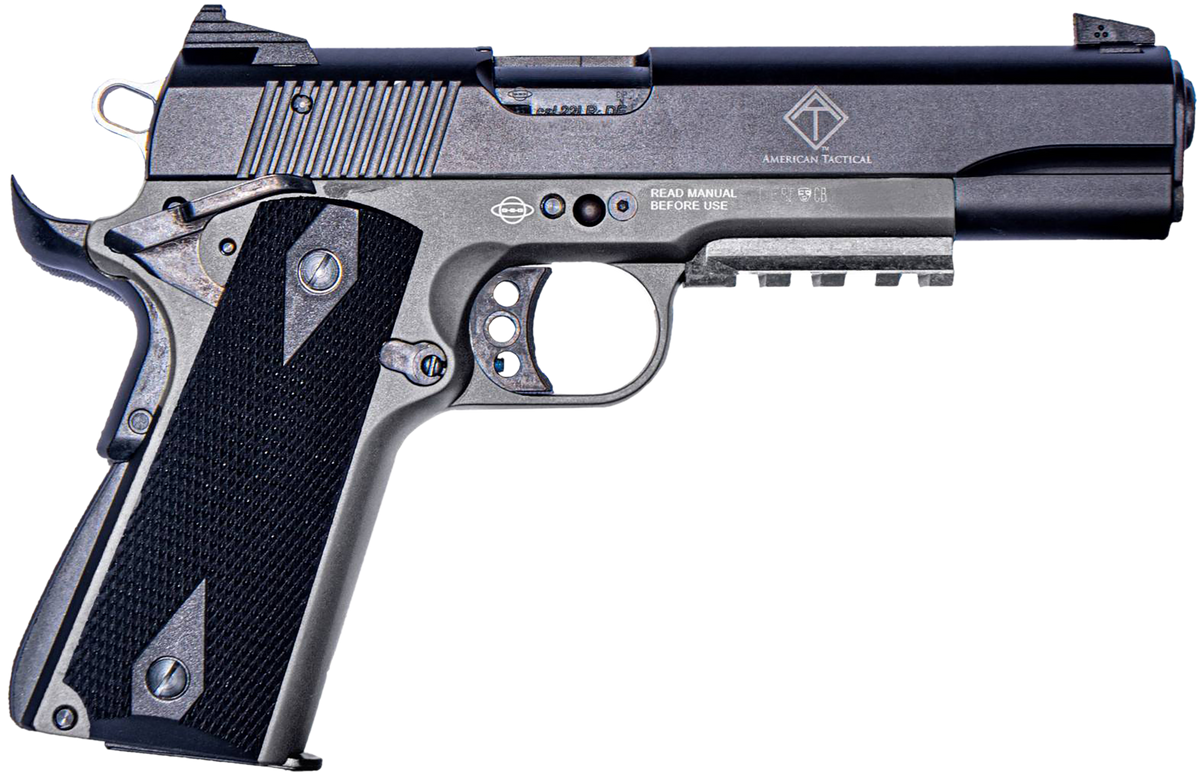 ATI GSG 1911 AD OPS 22 LR 5" 10+1 Semi-Auto Pistol - Black Parkerized / Gray Polymer Grip