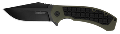 Kershaw Faultline 8760 3" Folding Drop Point Plain 8Cr13MoV Black Oxide Black/OD Green GFN