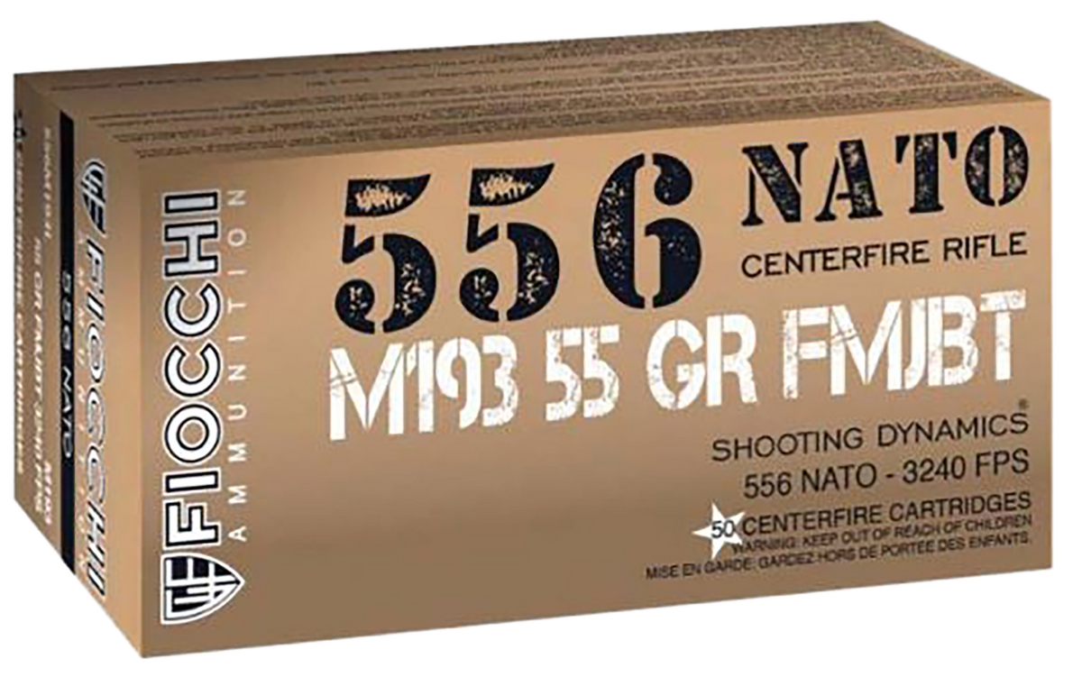 Fiocchi Range Dynamics 5.56x45mm NATO 55gr FMJBT 50 Rd Box/1000 Rd Case - Box or Case