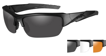 Wiley X Valor CHVAL06 Safety Glasses Matte Black Frame Smoke/Clear/Rust Lenses