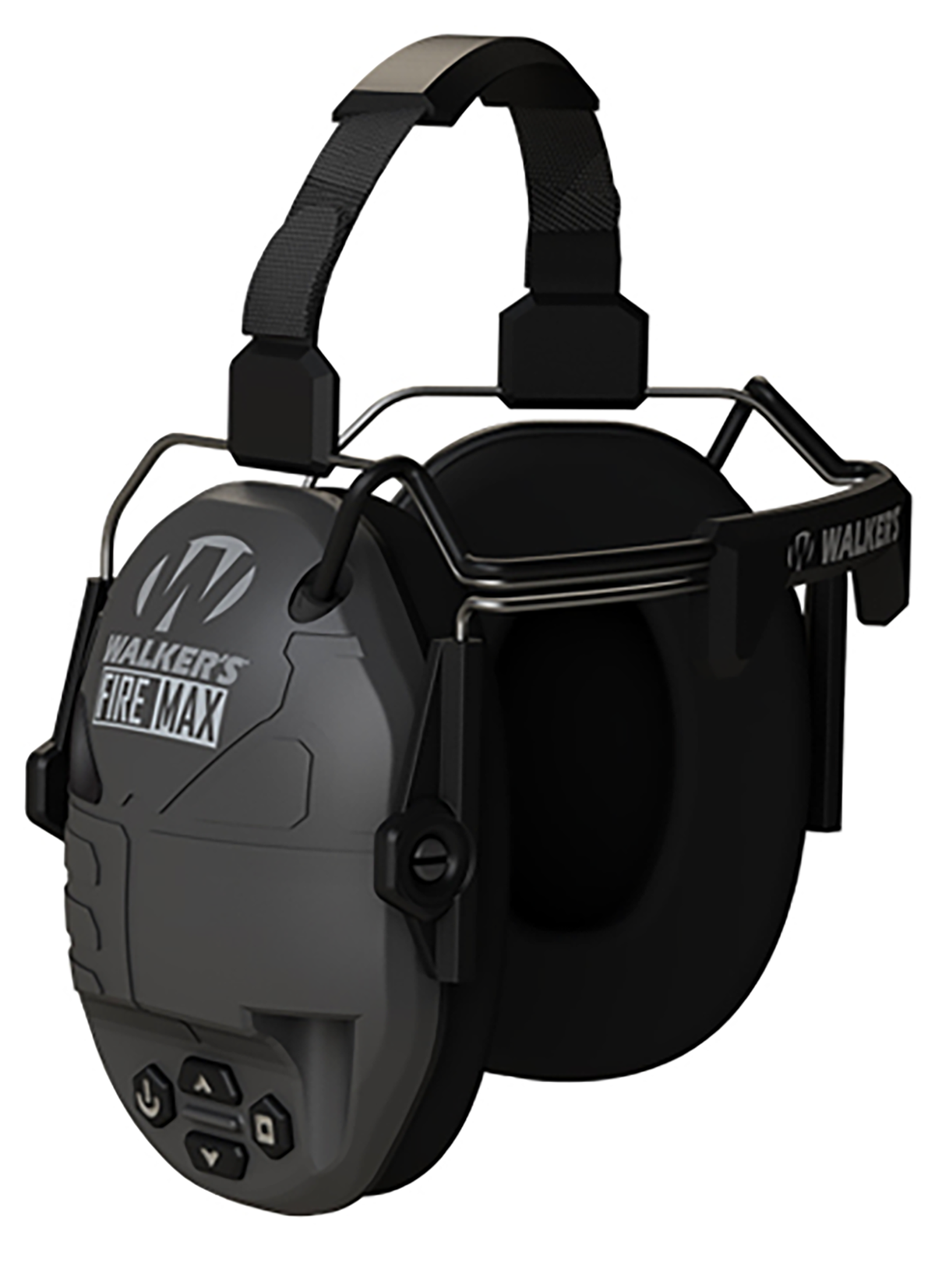 Walkers Game Ear Firemax Digital Behind The Neck Muff Black Polymer