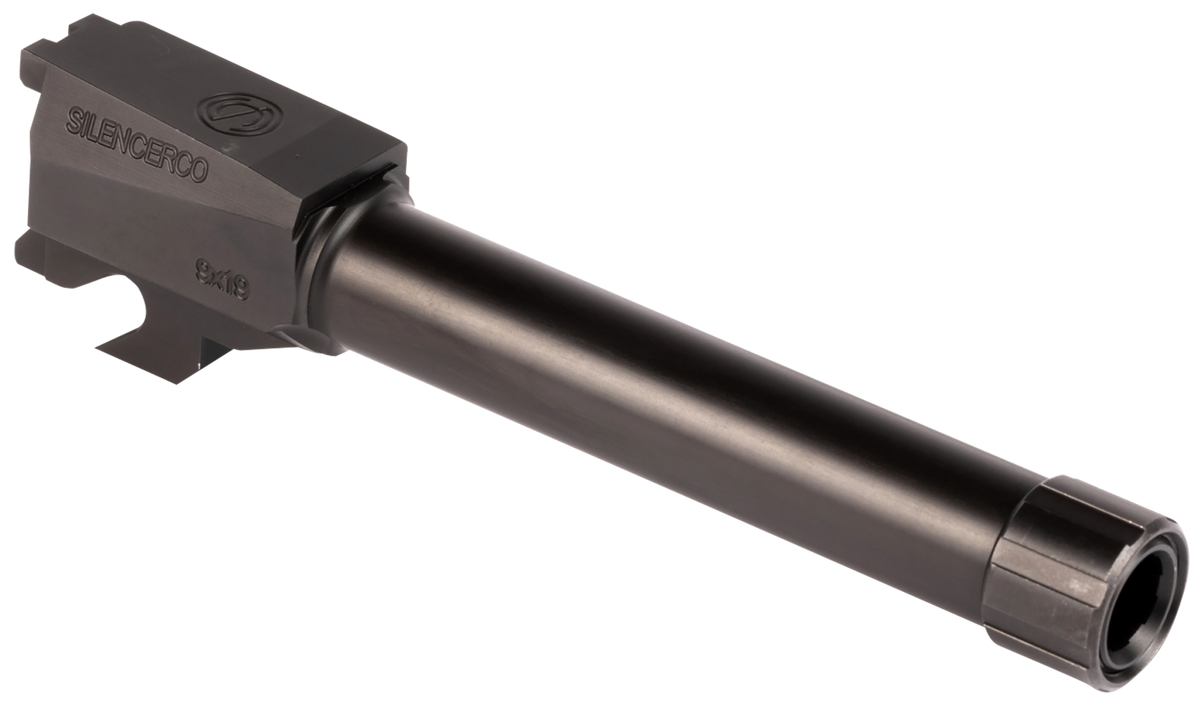 SilencerCo AC2486 Threaded Barrel 9mm Luger 4.5" 1/2x28 Black Nitride - Sig P320 Compact