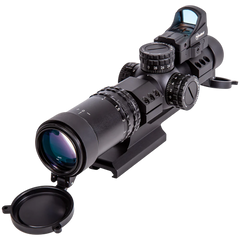 Firefield RapidStrike 1-4x24mm LPVO 30mm Tube 5 MOA Circle Dot Reticle Rifle Scope Kit - Matte Black